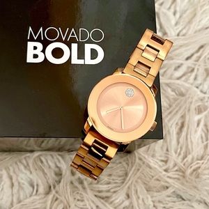 MOVADO BOLD rose gold watch